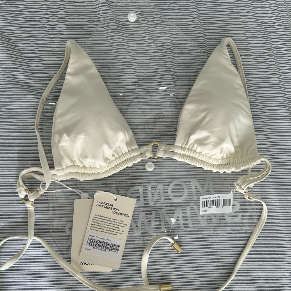 Monday Swimwear Ivory Bikini Set